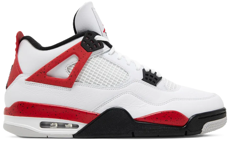 Jordan Air Jordan 4 in White / Fire Red / Black / Tech Grey